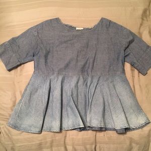 Denim AG peplum top